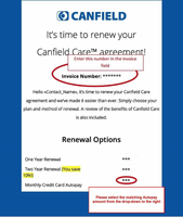MONTHLY AUTOPAY - Canfield Care Agreement Renewal